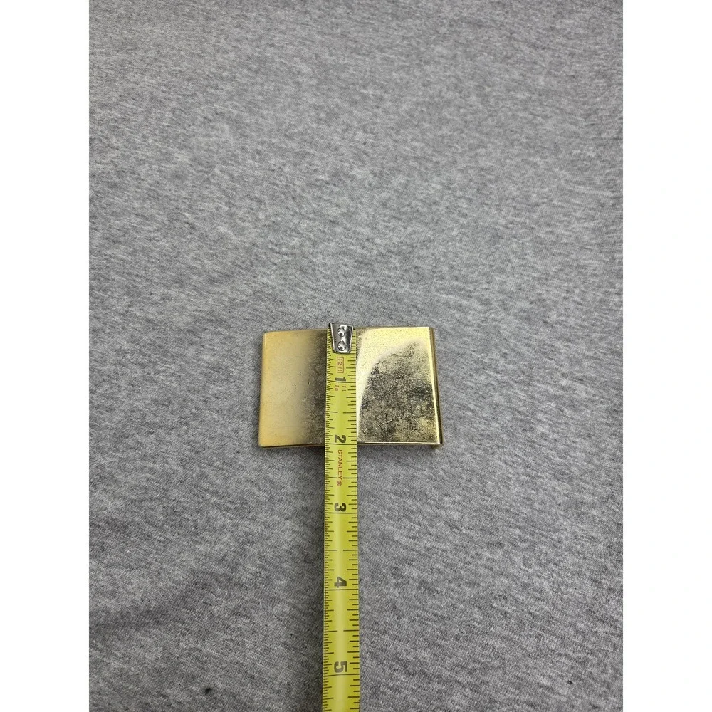 Vintage Officers Equipment Solid Brass Plated Belt Buckle Plain